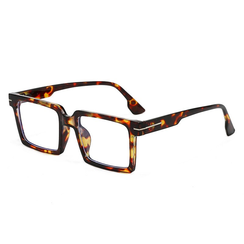 148mm Wide Frame Square Eyeglasses for Men with Big Head