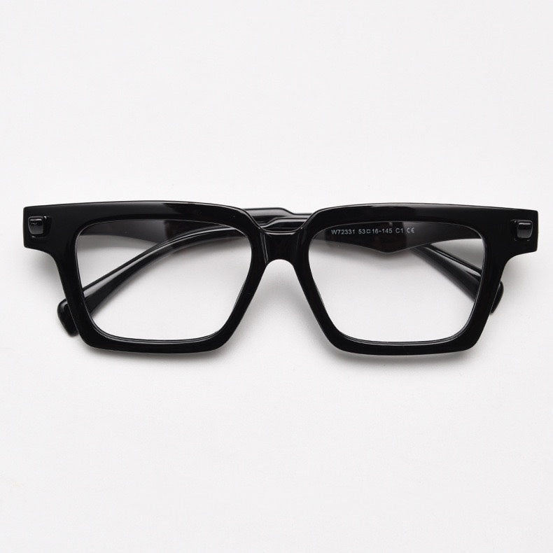 154mm Wide Frame Square Eyeglasses for Men with Big Head
