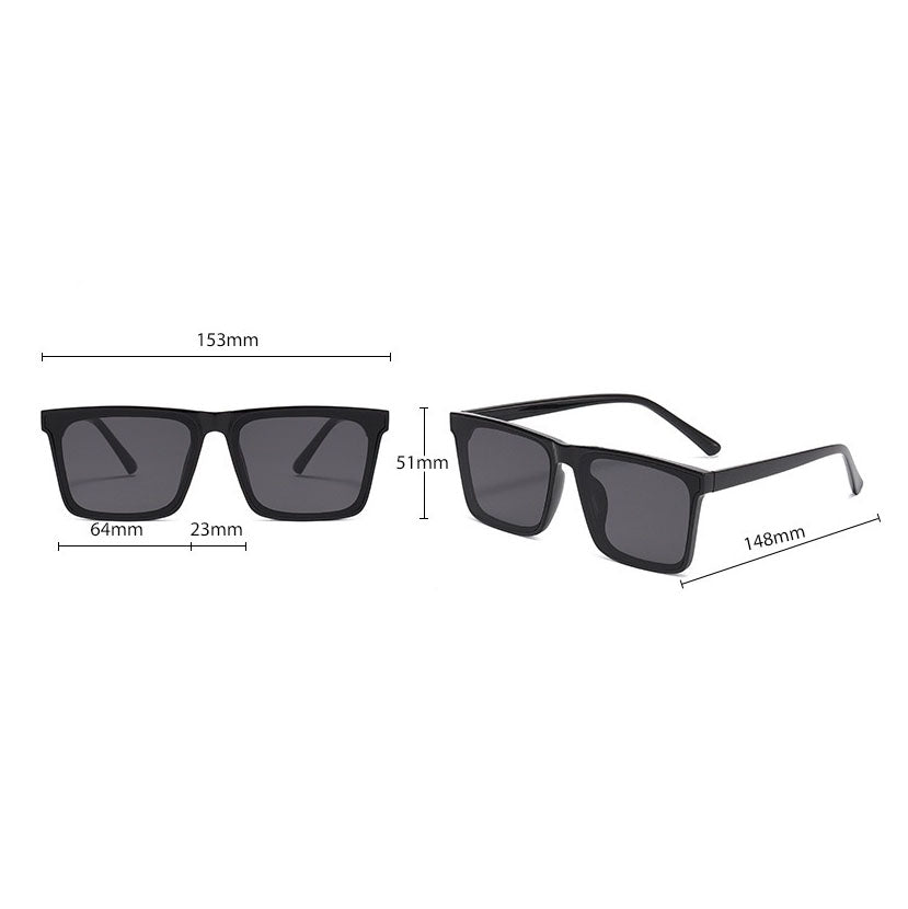 149mm Extra-Wide Acetate Frame – For Big Heads & Bold Styles #frame color_black
