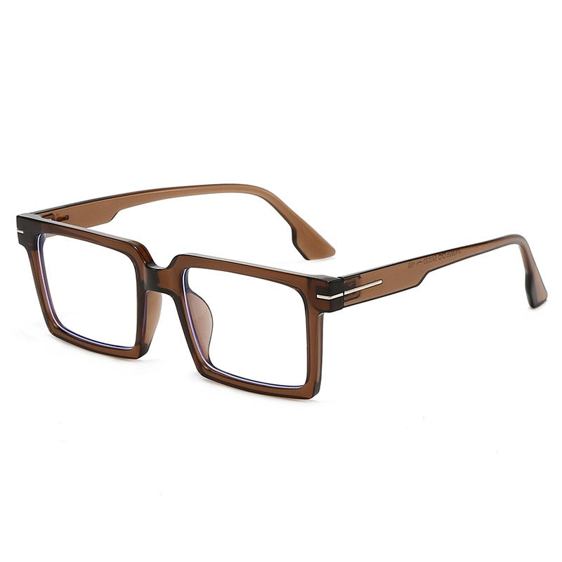 148mm Wide Frame Square Eyeglasses for Men with Big Head