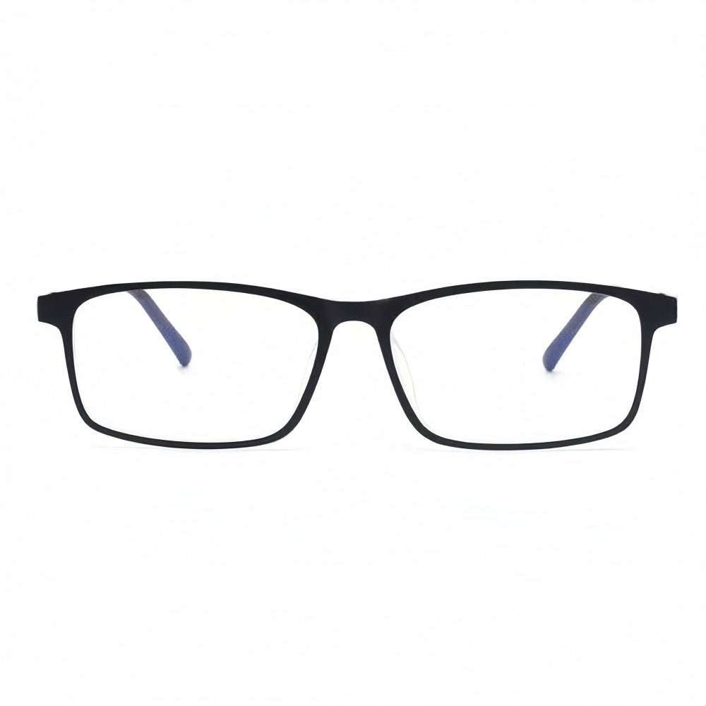 153mm Wide Frame Square Eyeglasses for Men with Big Head #frame-color_black