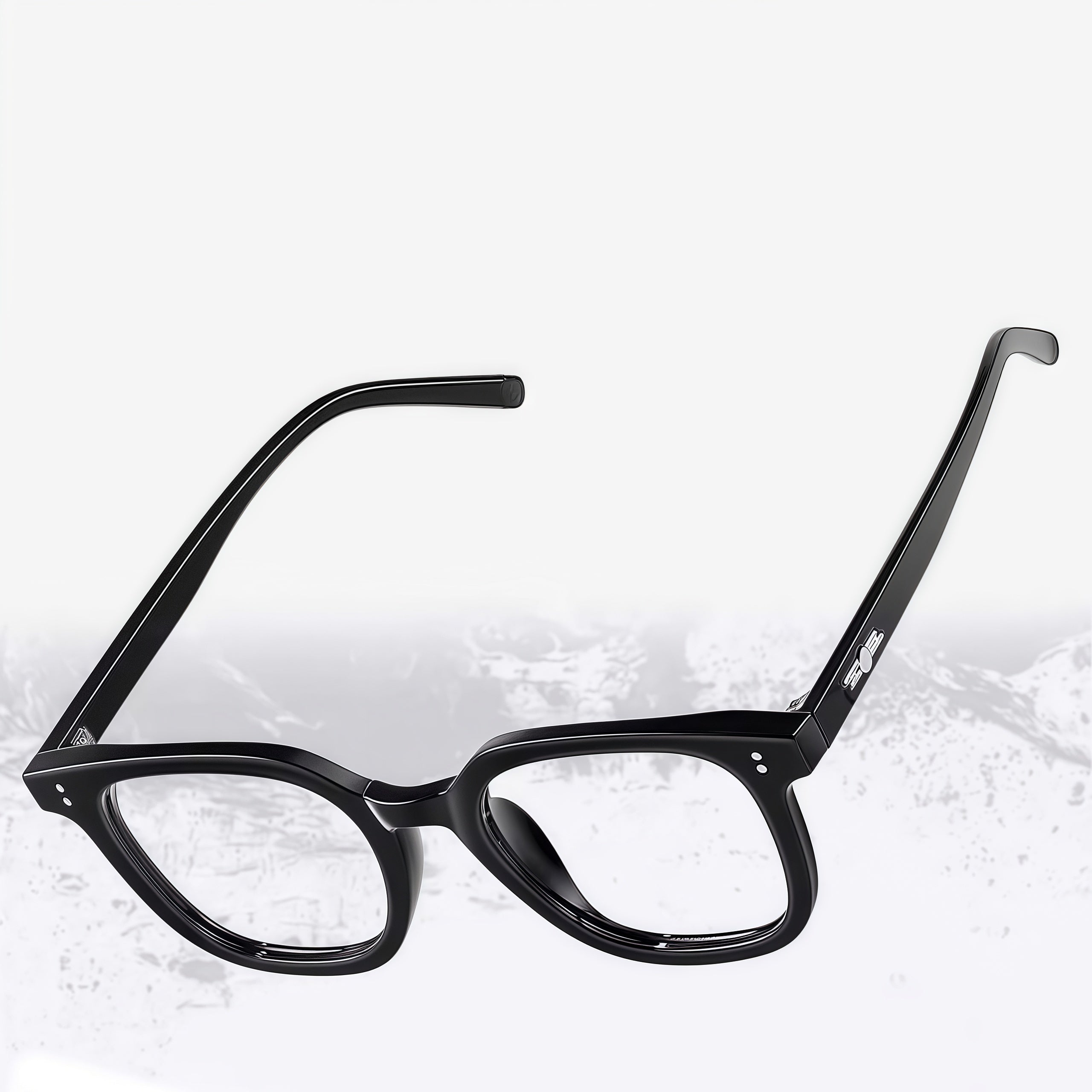 151mm Wide Frame Square Eyeglasses for Reading & Working #frame-color_black