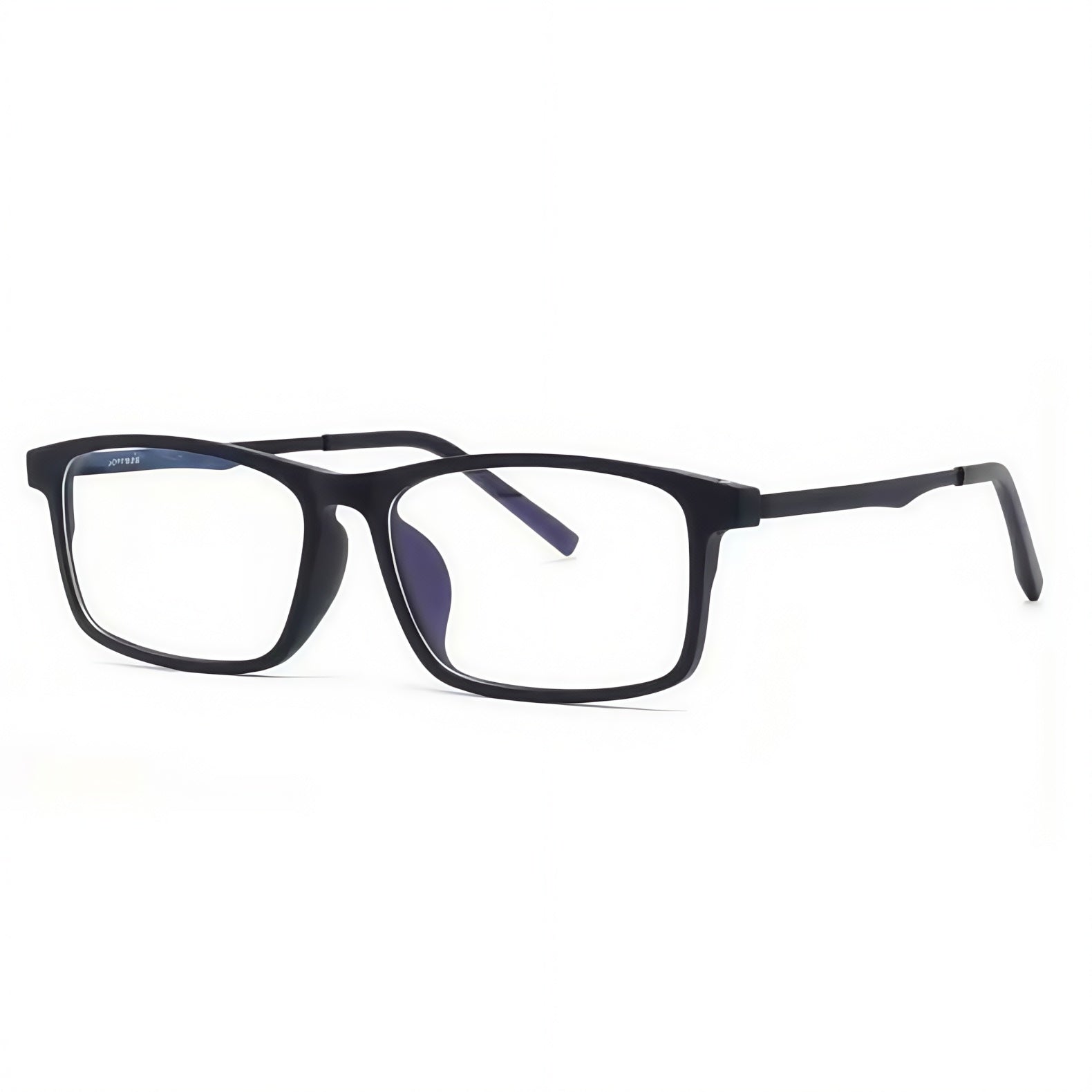 153mm Wide Frame Square Eyeglasses for Men with Big Head #frame-color_black