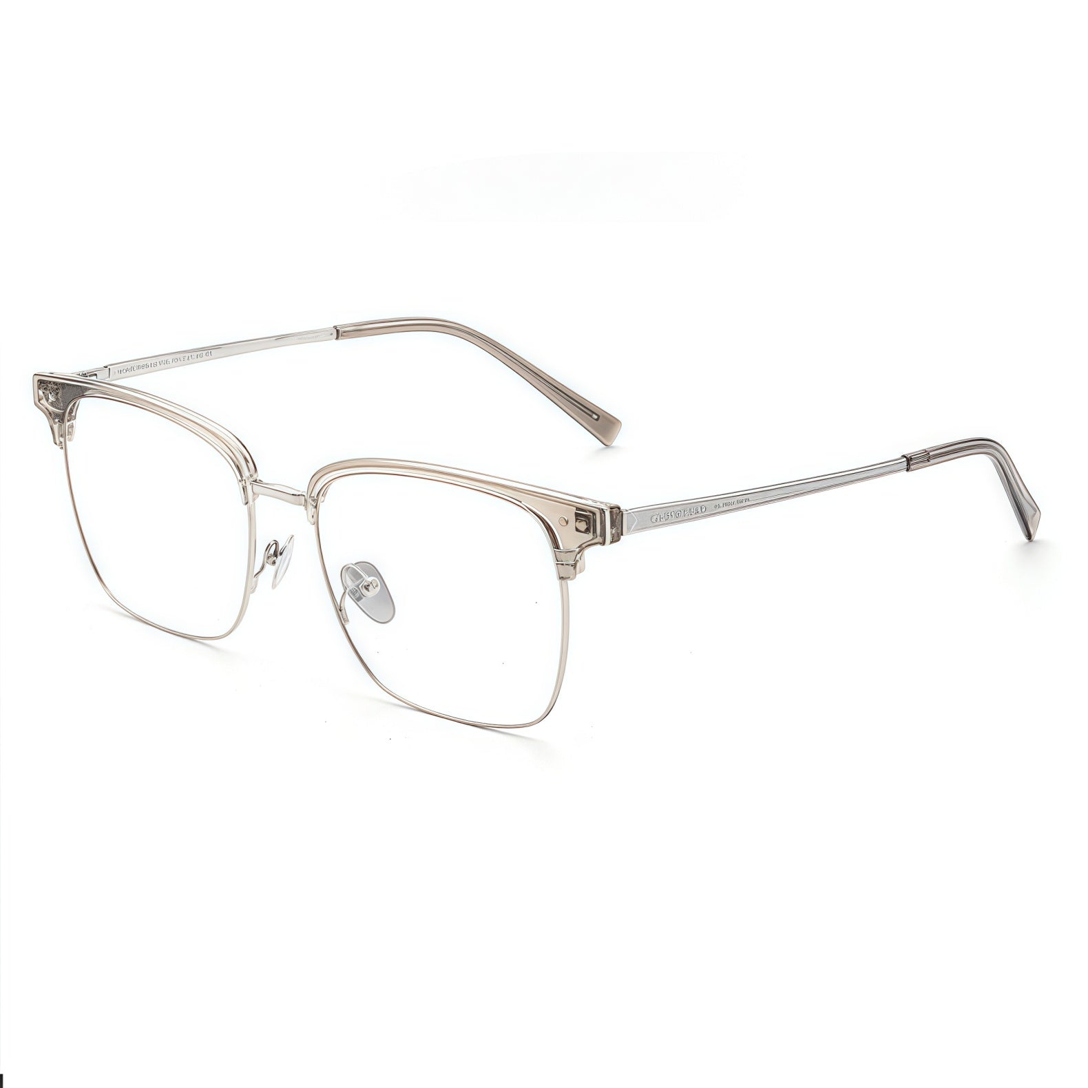 160mm Wide Frame BrowlineSquare Eyeglasses for Men with Big Head #frame-color_brown