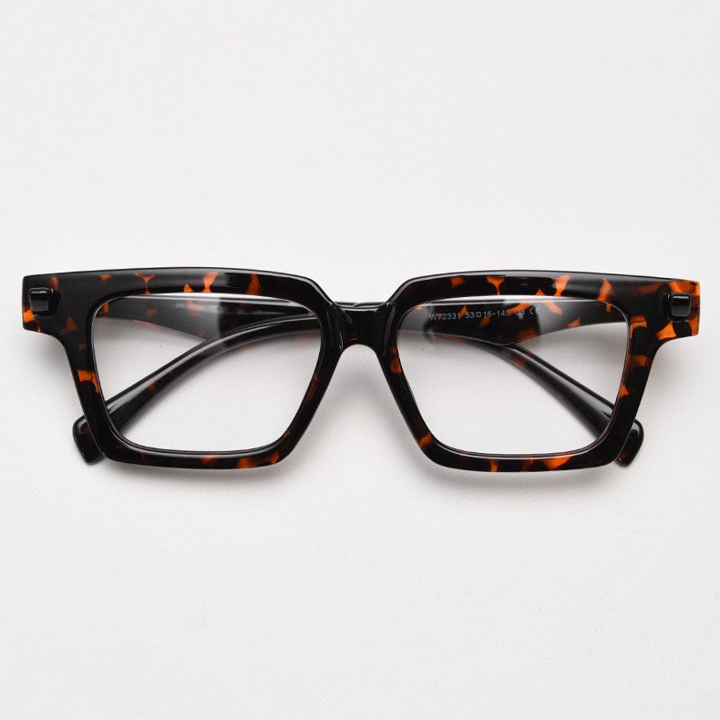 154mm Wide Frame Square Eyeglasses for Men with Big Head