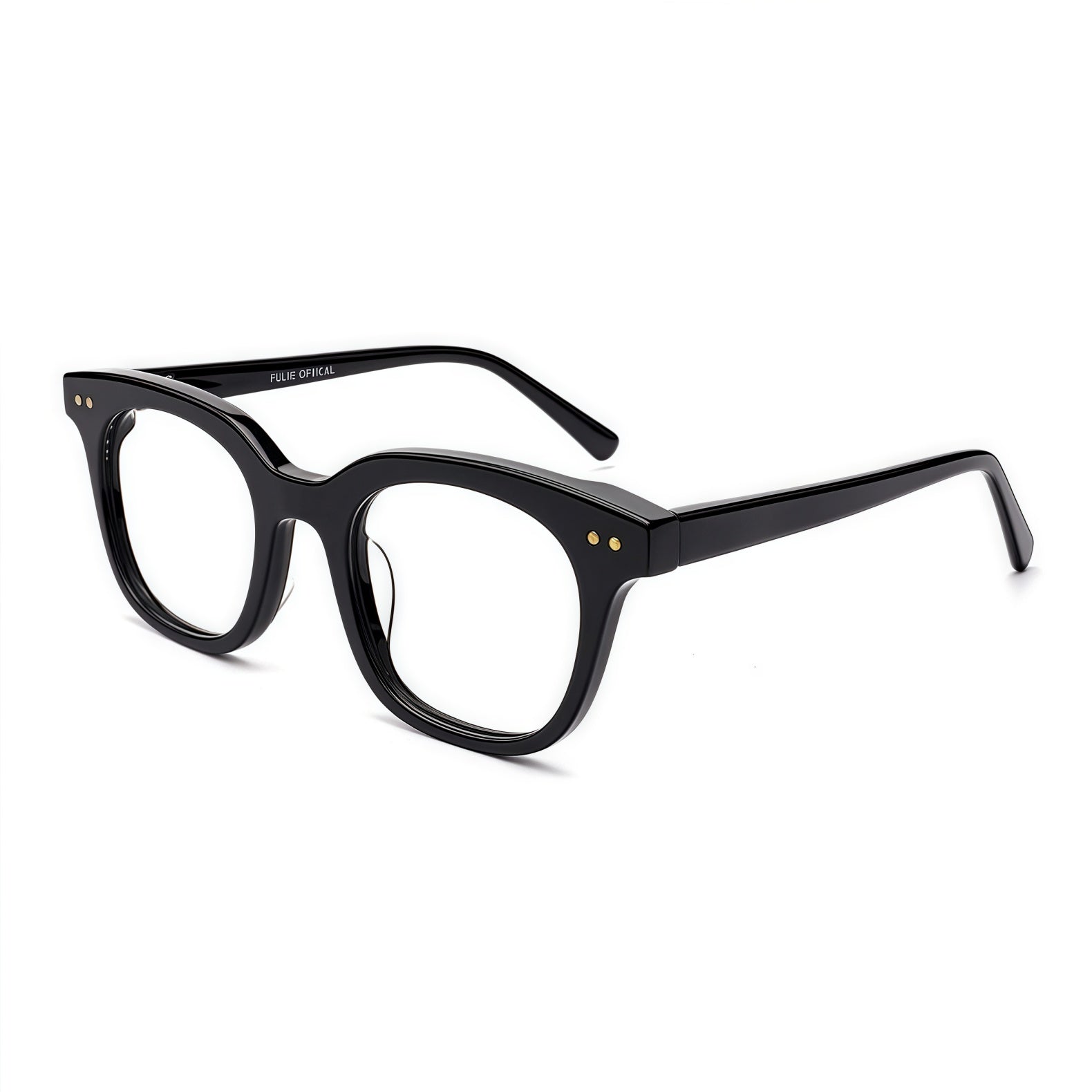 145mm Wide Frame Square Eyeglasses for Men with Big Head #frame-color_black