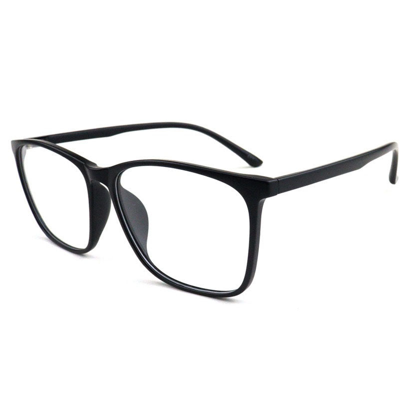 155mm Wide Frame Square Eyeglasses for Reading & Working #frame-color_black