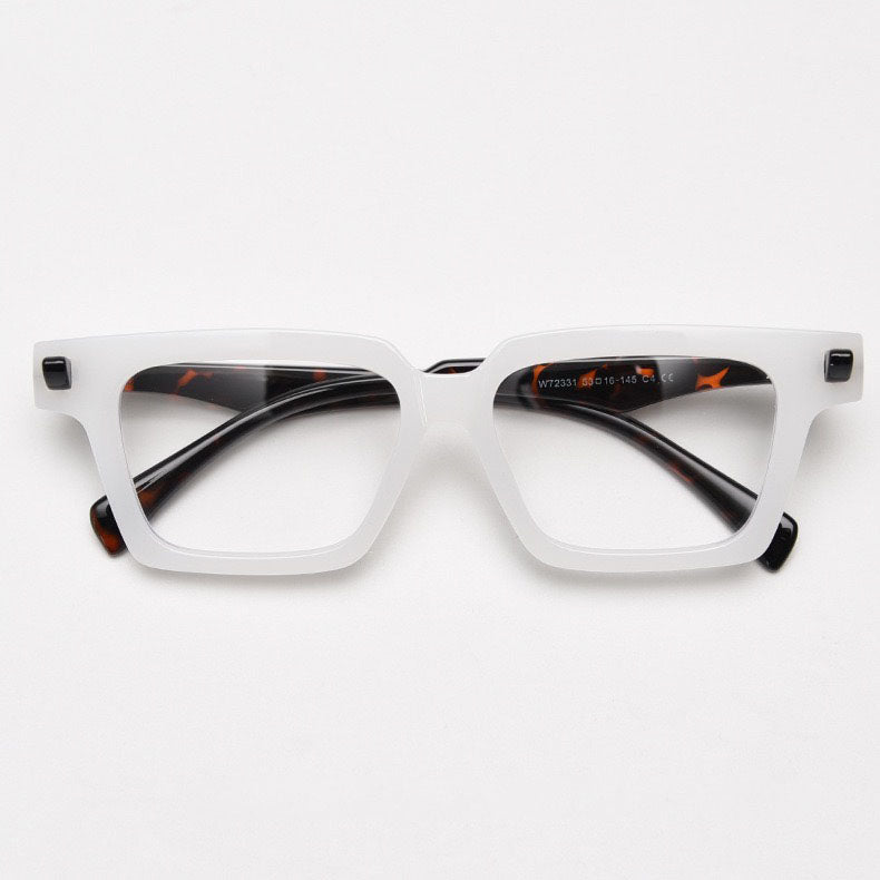 154mm Wide Frame Square Eyeglasses for Men with Big Head
