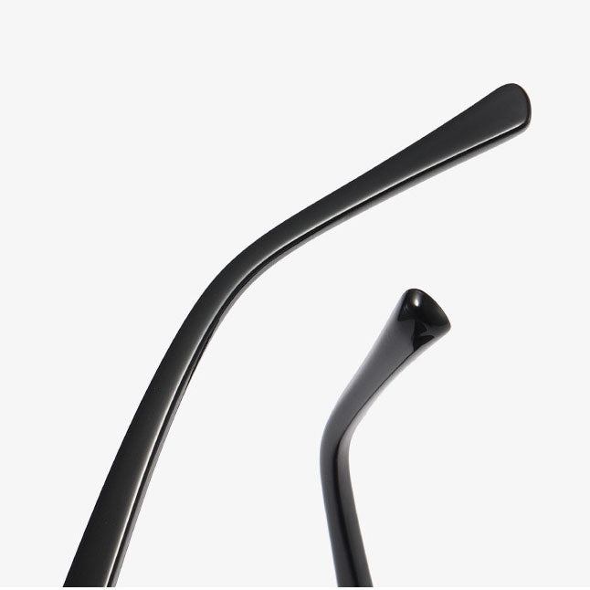 149mm Extra-Wide Acetate Frame – For Big Heads & Bold Styles #frame color_black