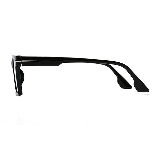 148mm Wide Frame Square Eyeglasses for Men with Big Head #frame-color_black