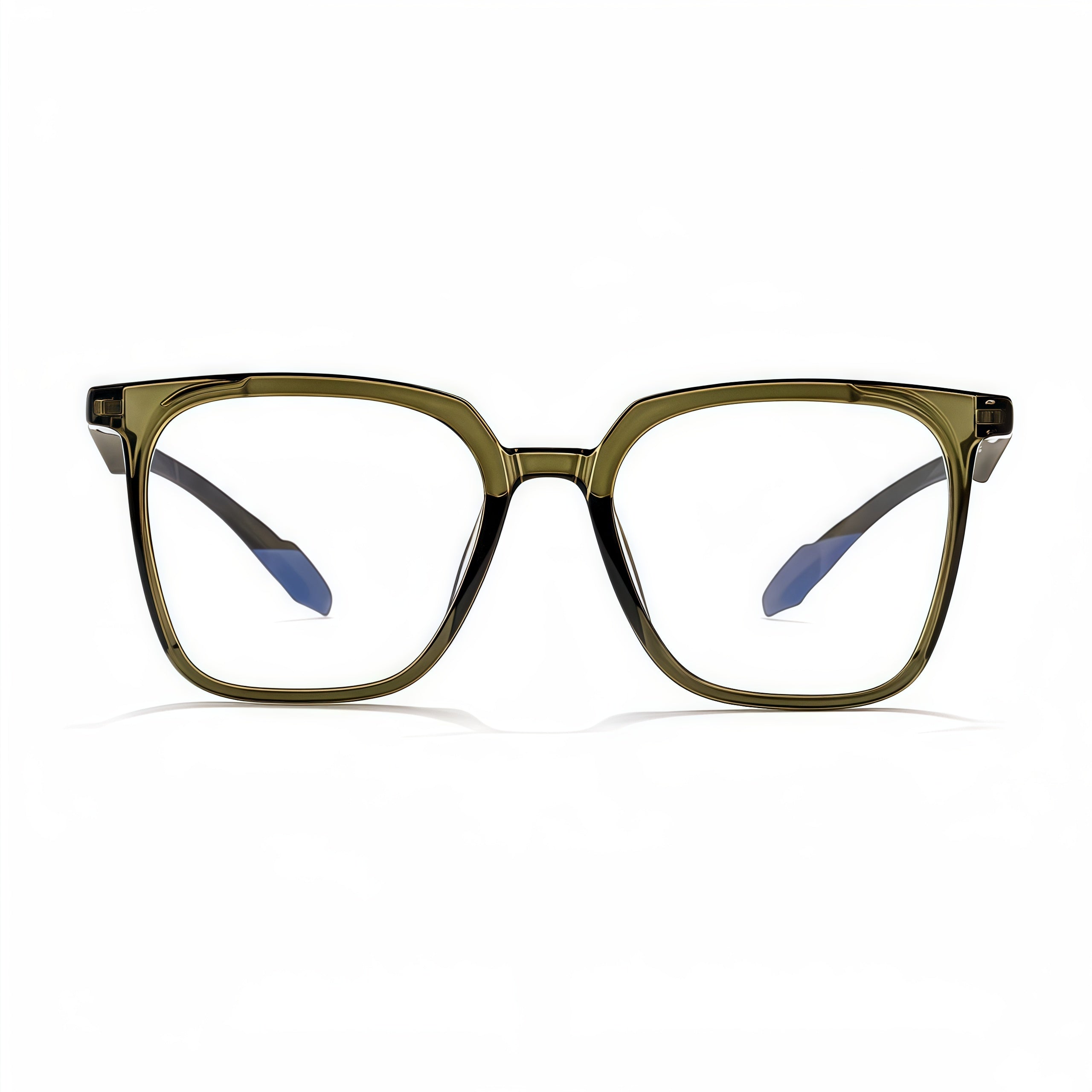 154mm Wide Frame Square Eyeglasses for Reading & Working #frame-color_green
