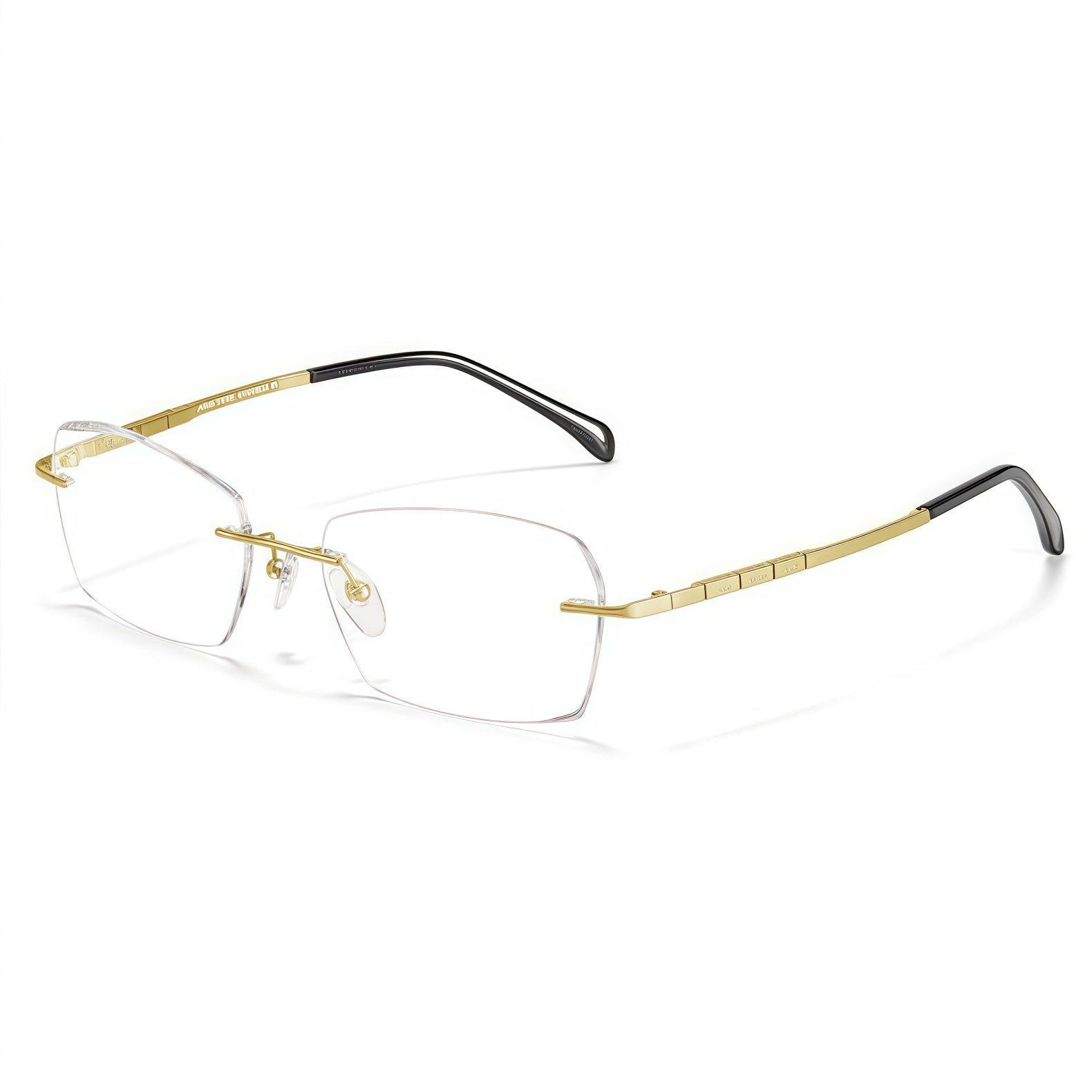 160mm Wide Square β Titanium Frame for Men with Big Head #frame-color_gold