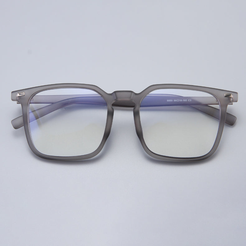 158mm Wide Frame Square Eyeglasses for Men with Big Head