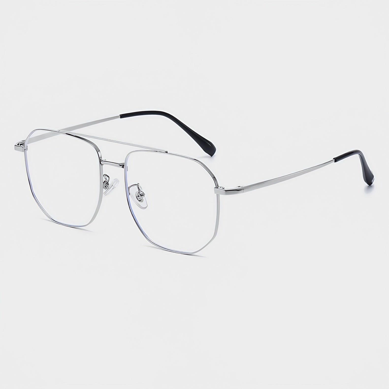 153mm Wide Gold Frame Glasses for Men
