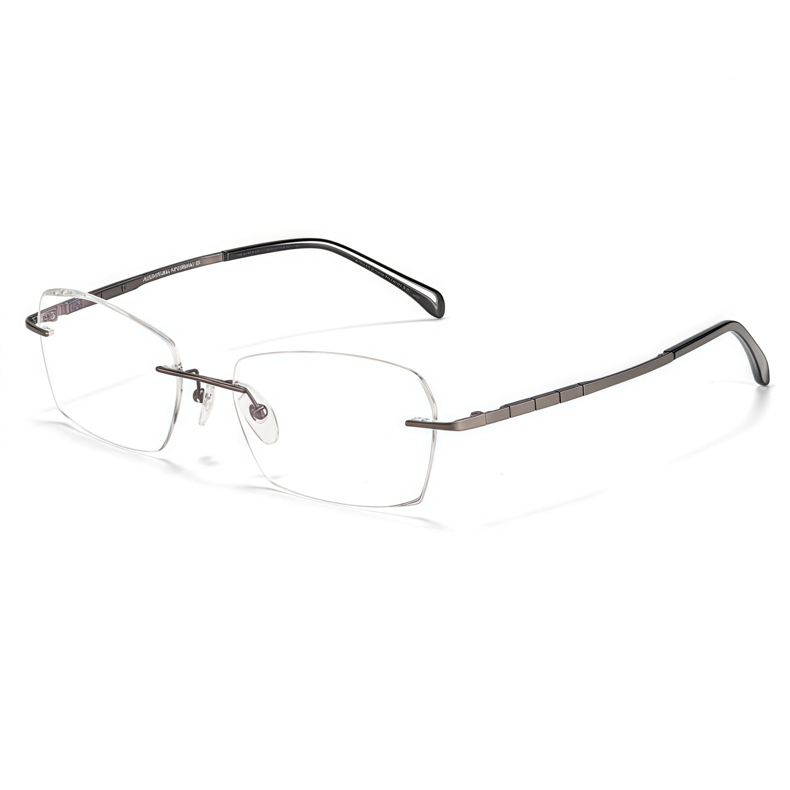 160mm Wide Square β Titanium Frame for Men with Big Head #frame-color_gun