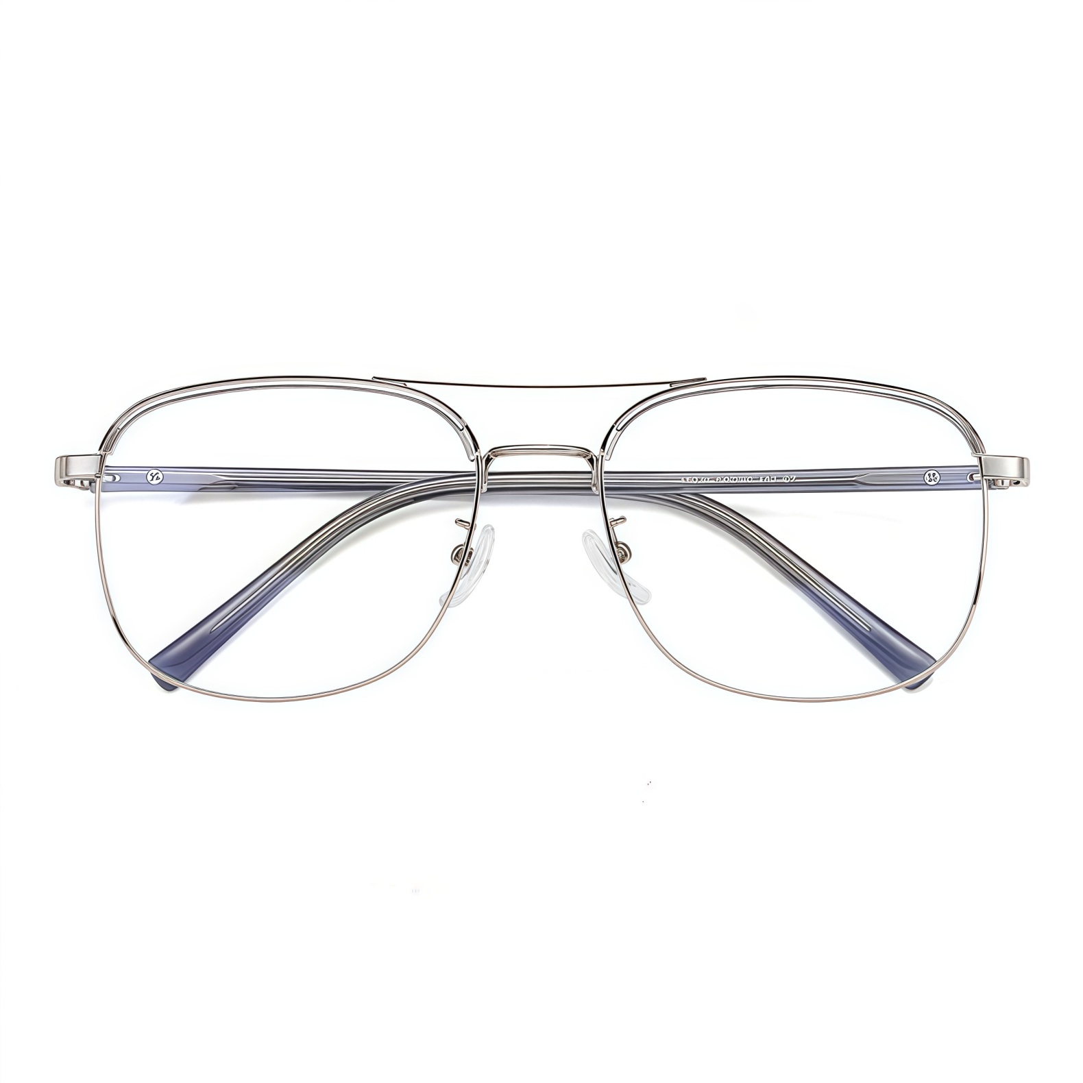 150mm Wide Square Metal Frame for Men with Big Head #frame-color_silver-gun