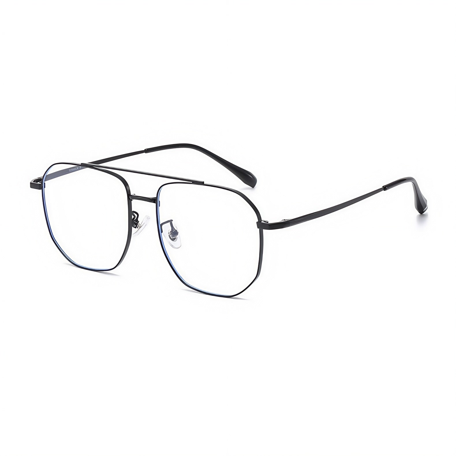 153mm Wide Gold Frame Glasses for Men