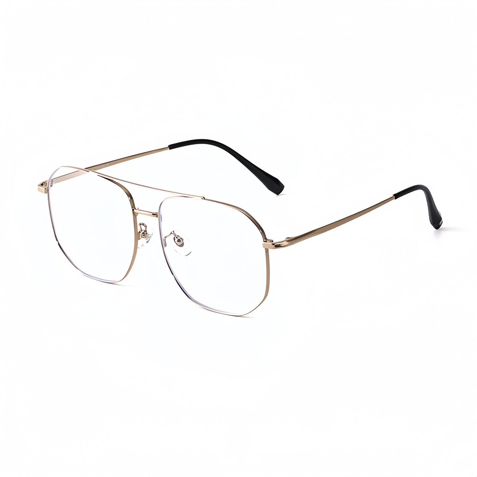 156mm Wide Square β Titanium Frame for Men with Big Head #frame-color_gold