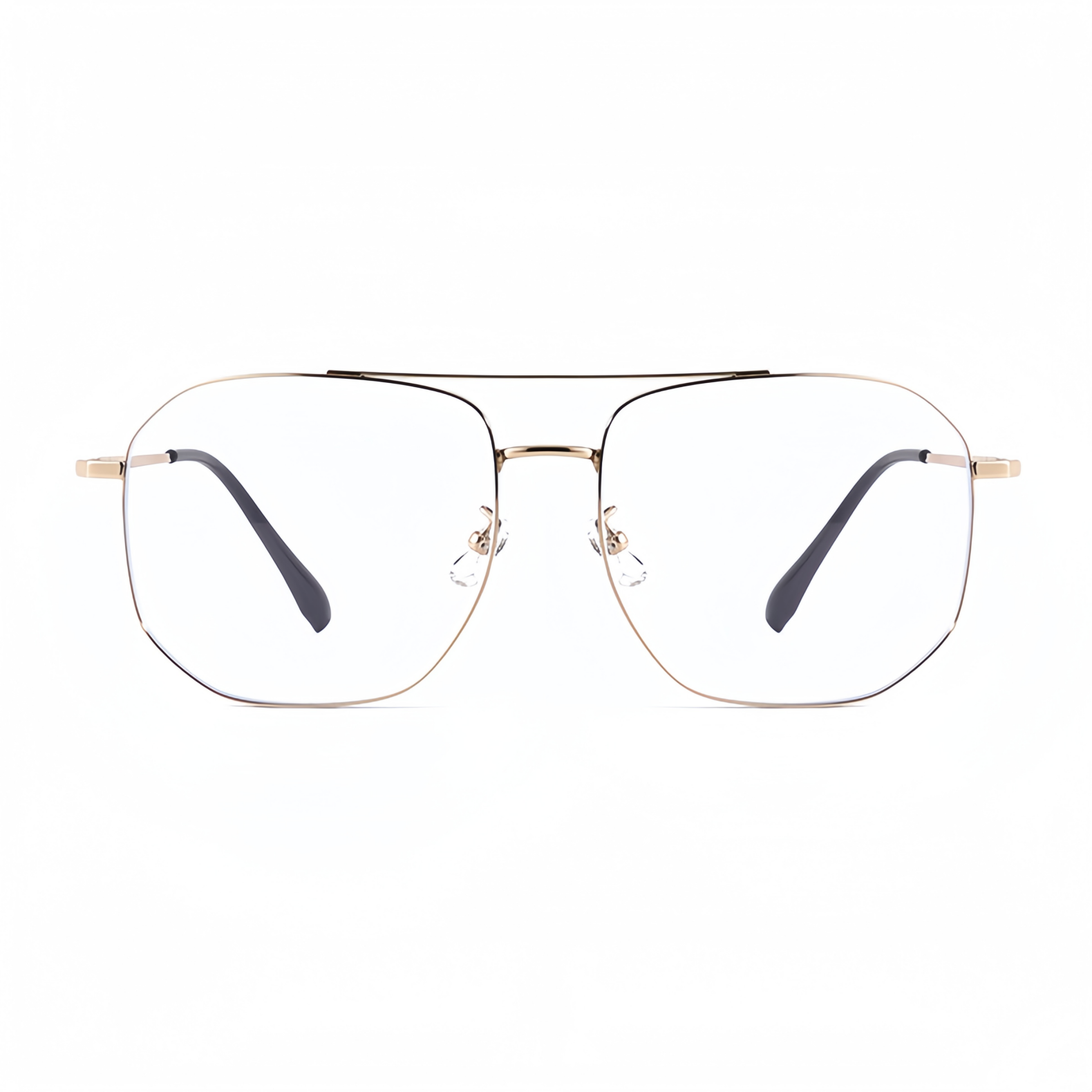 156mm Wide Square β Titanium Frame for Men with Big Head #frame-color_gold