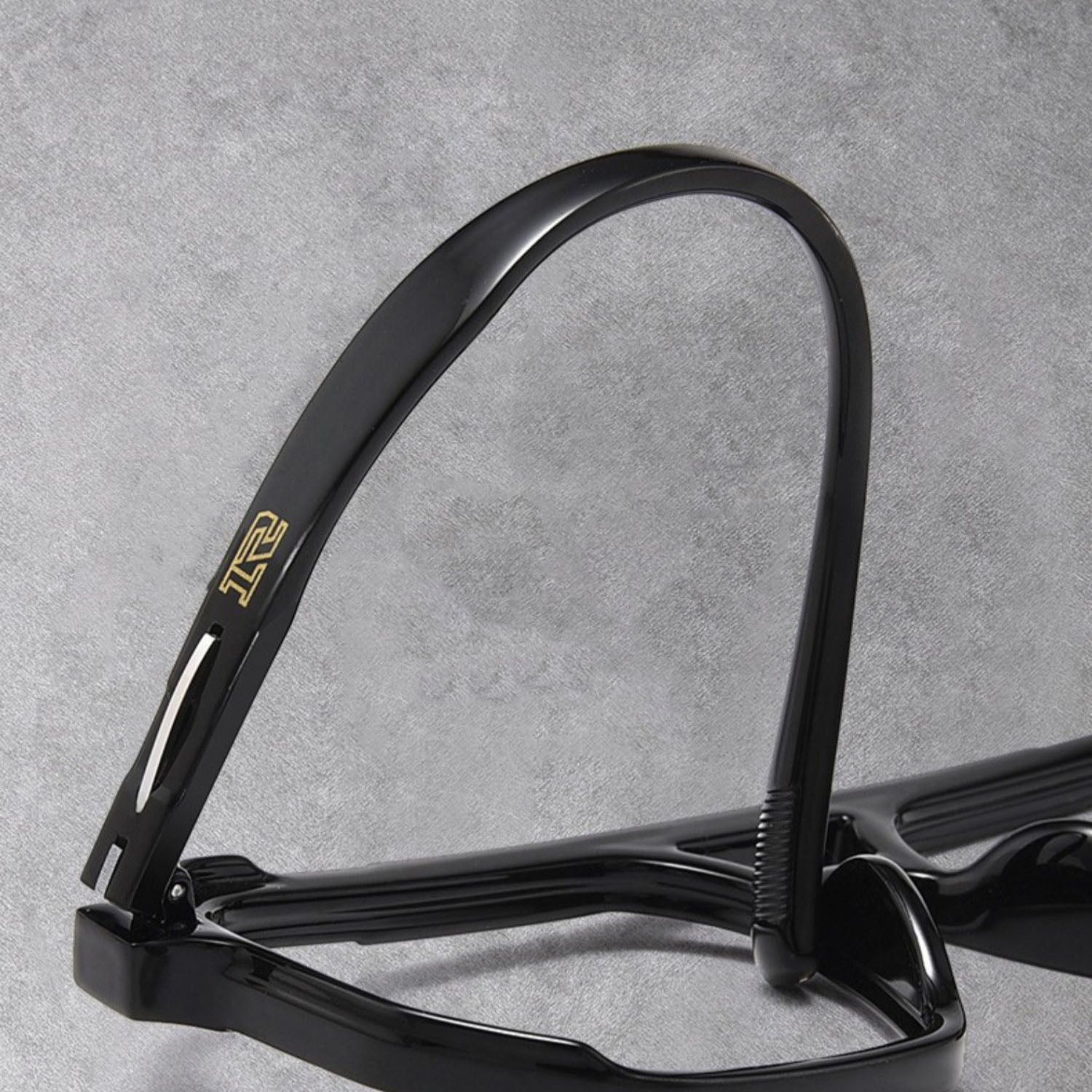 158mm Wide Frame Double Bridge Eyeglasses for Men with Big Head #frame-clear grey