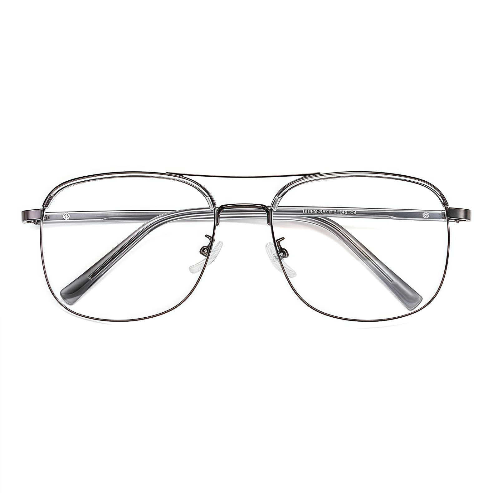 150mm Wide Square Metal Frame for Men with Big Head #frame-color_grey-gun