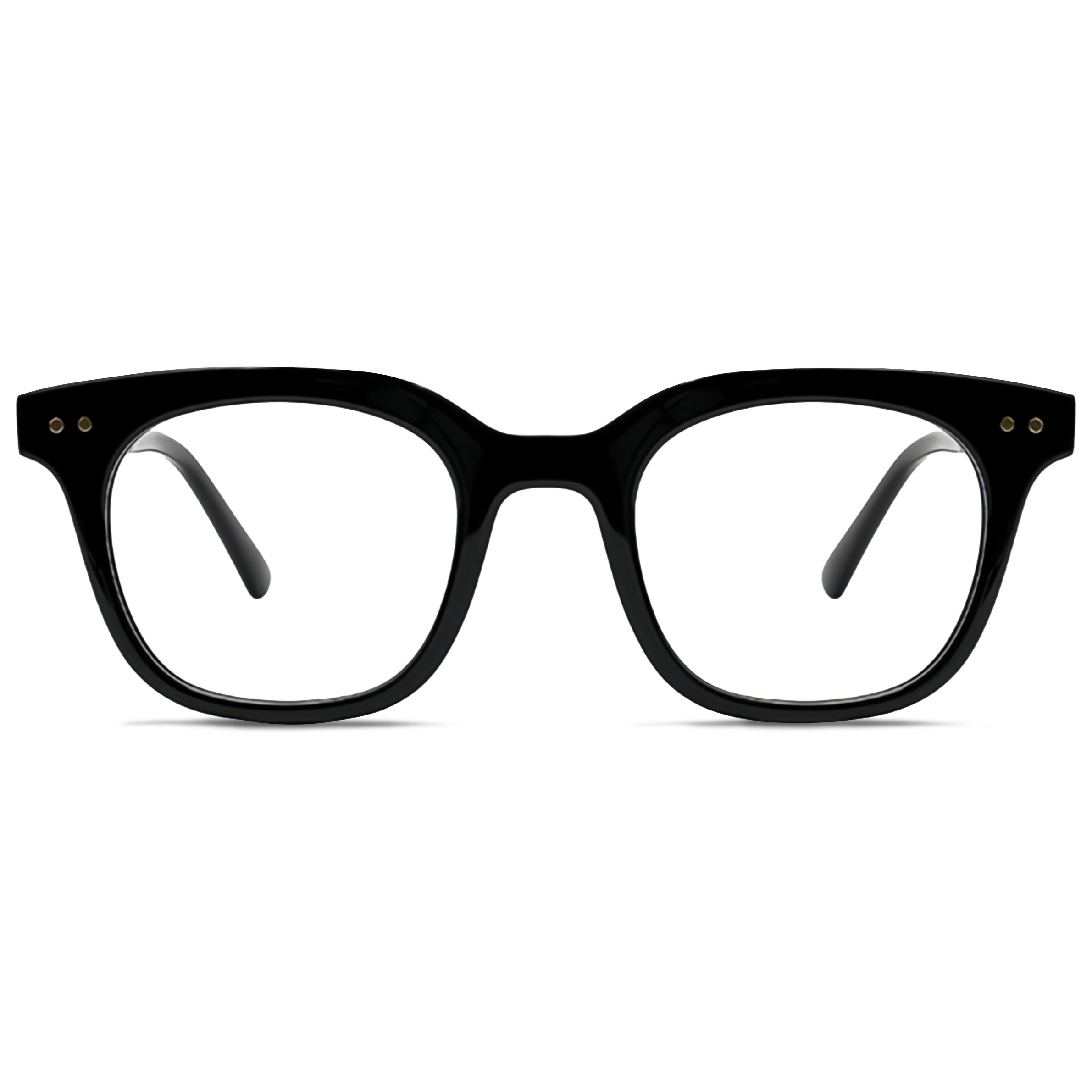 145mm Wide Frame Square Eyeglasses for Men with Big Head #frame-color_black