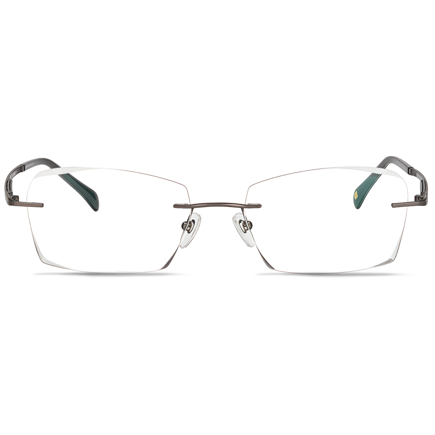 160mm Wide Square β Titanium Frame for Men with Big Head #frame-color_gun