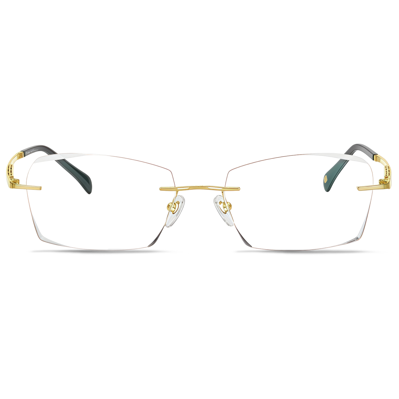 160mm Wide Square β Titanium Frame for Men with Big Head #frame-color_gold
