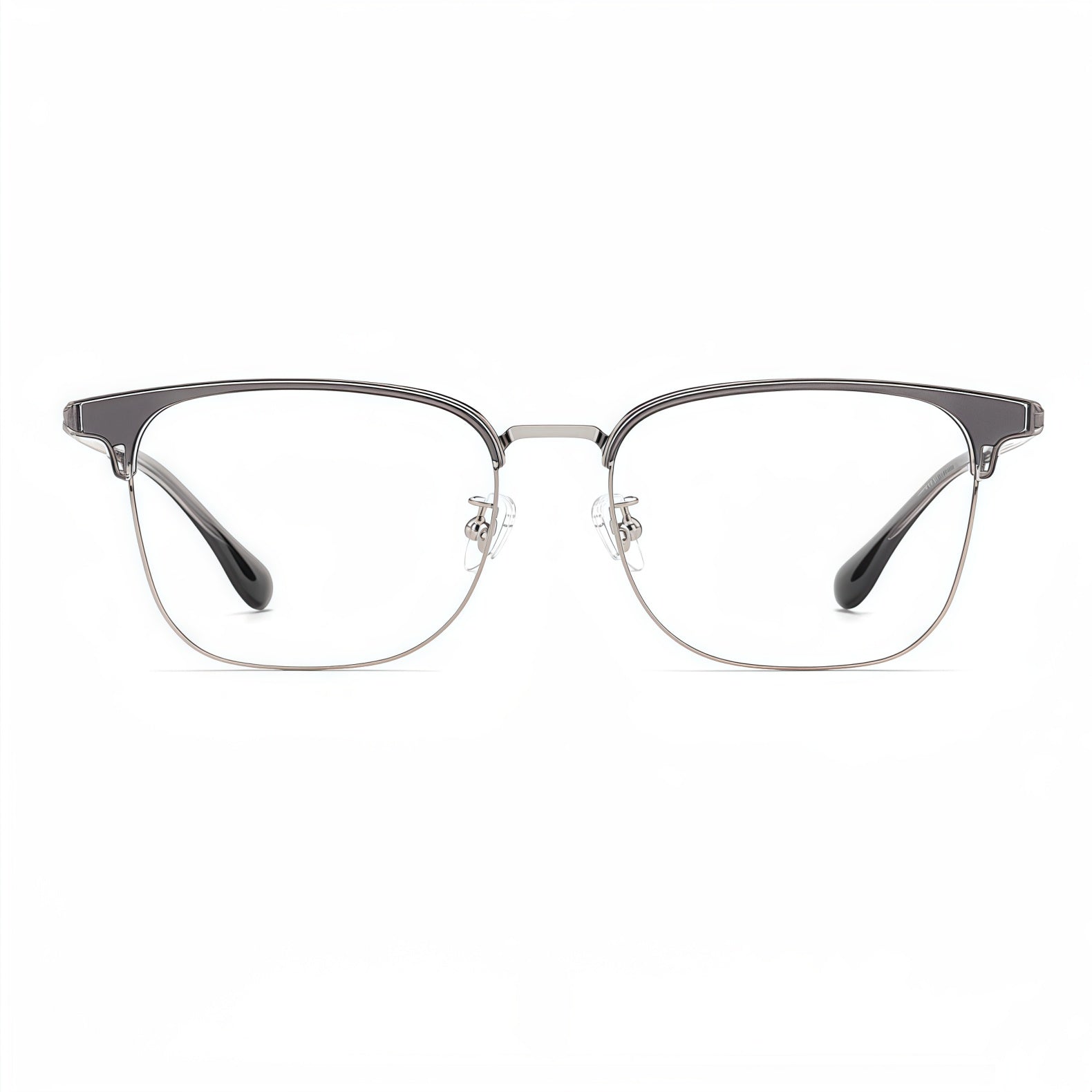 153mm Wide Frame Rectangle Eyeglasses for Men with Big Head #frame-color_grey