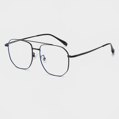 153mm Wide Gold Frame Glasses for Men 