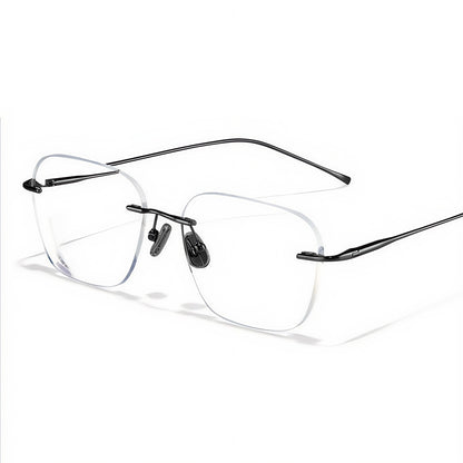 155mm Wide Square β Titanium Frame for Men with Big Head  