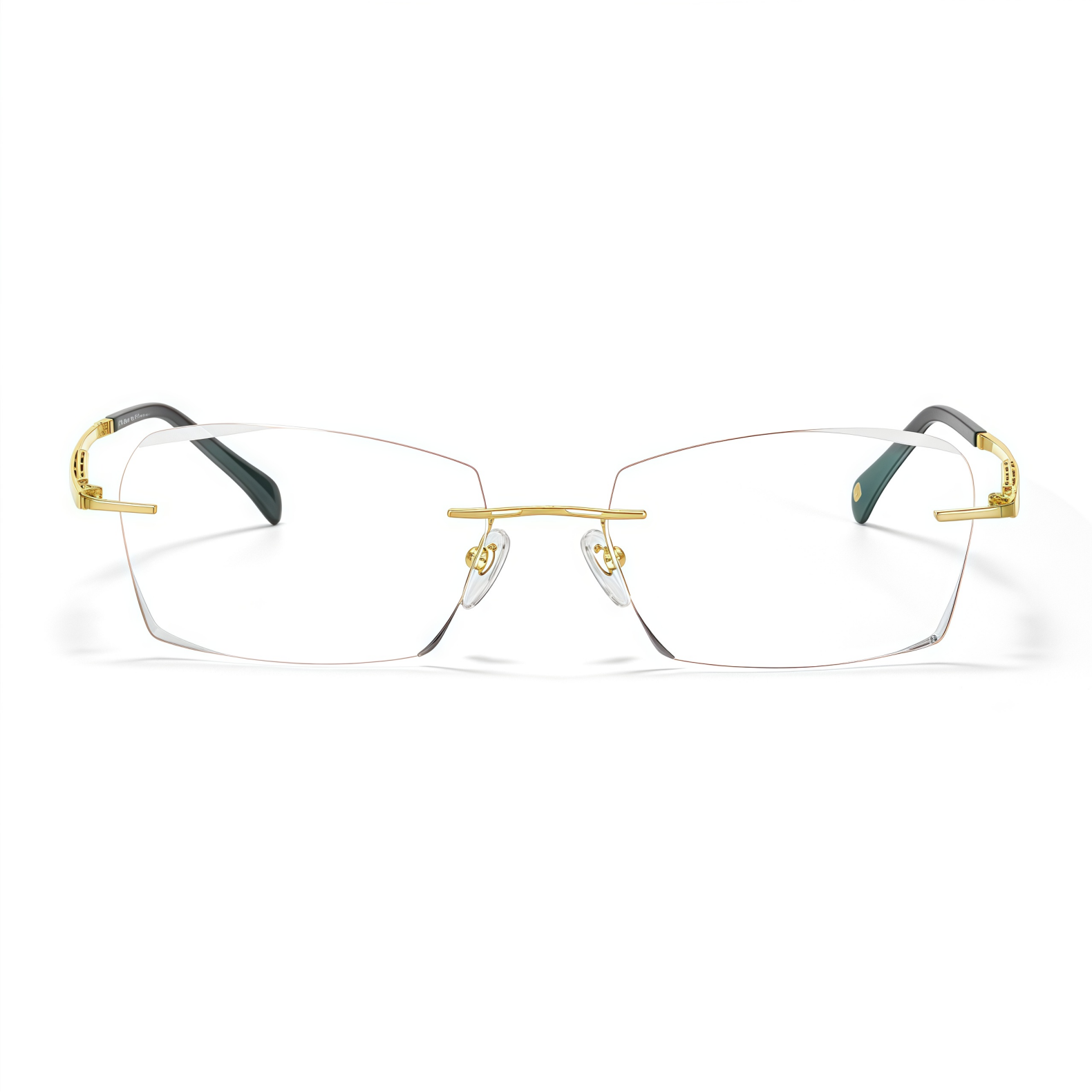 160mm Wide Square β Titanium Frame for Men with Big Head #frame-color_gold