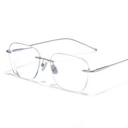 155mm Wide Square β Titanium Frame for Men with Big Head  