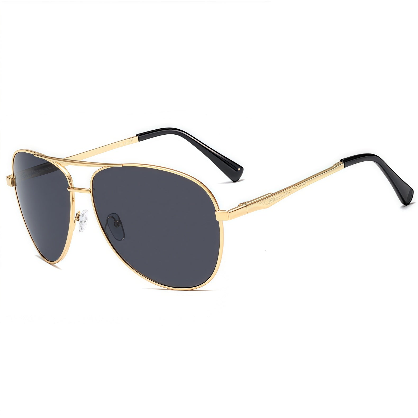 160mm Wide Aviator Metal Frame for Men with Big Head #frame-color_gold