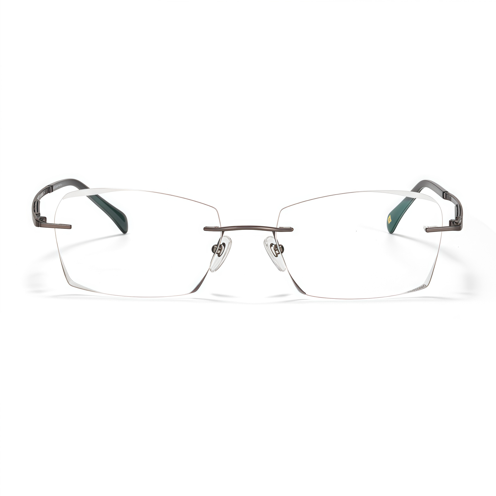 160mm Wide Square β Titanium Frame for Men with Big Head #frame-color_gun