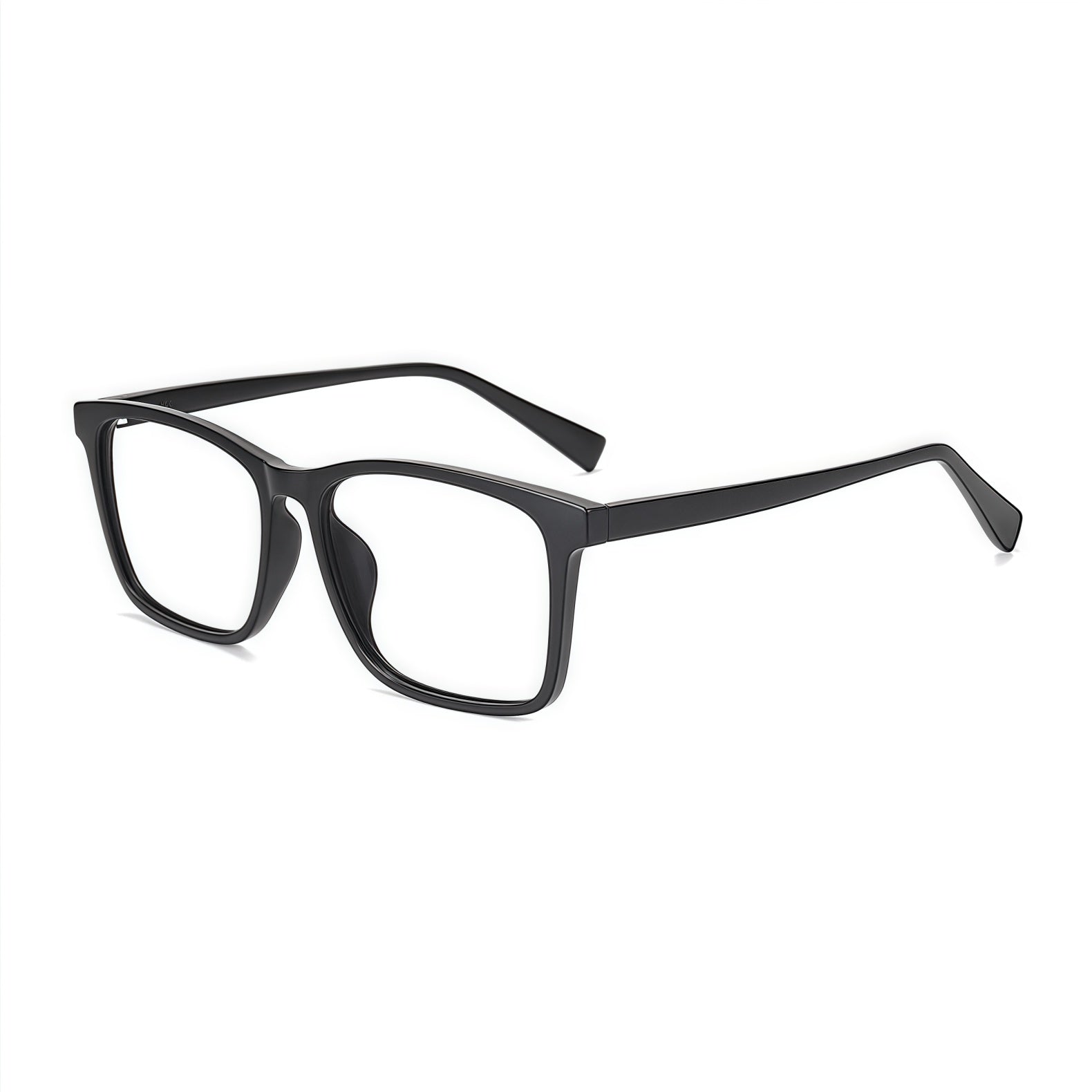 165mm Wide Frame Square Eyeglasses for Men with Big Head #frame-color_matte black