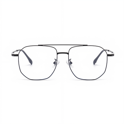 153mm Wide Gold Frame Glasses for Men 