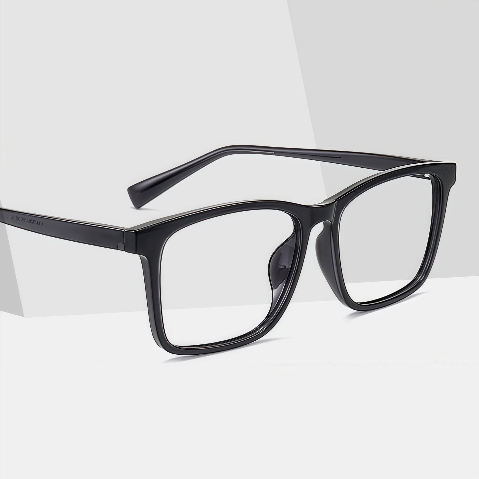 165mm Wide Frame Square Eyeglasses for Men with Big Head 