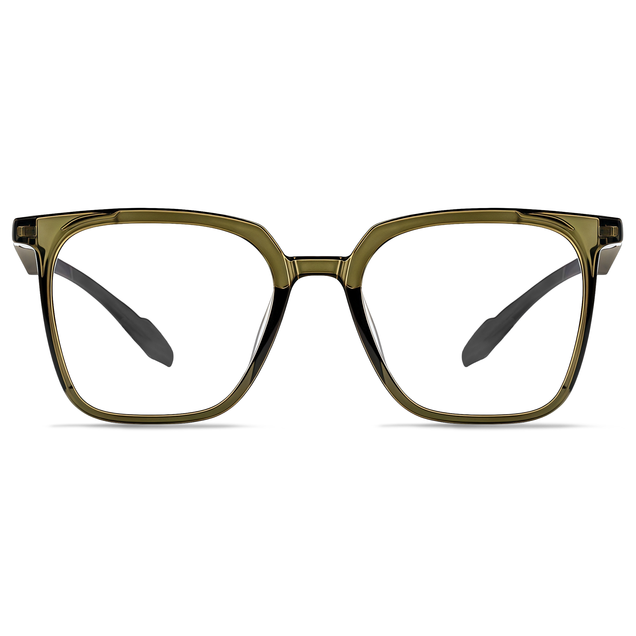 154mm Wide Frame Square Eyeglasses for Reading & Working #frame-color_green