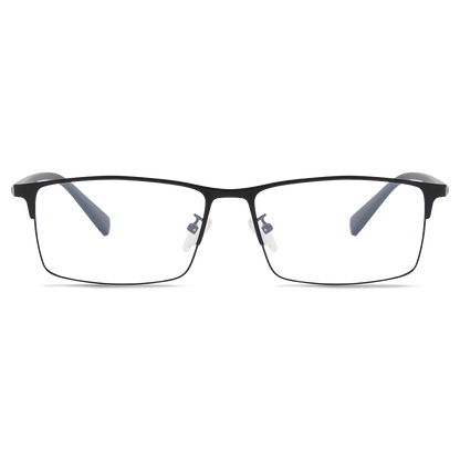 155mm Wide Frame Rectangle Eyeglasses for Men with Big Head 