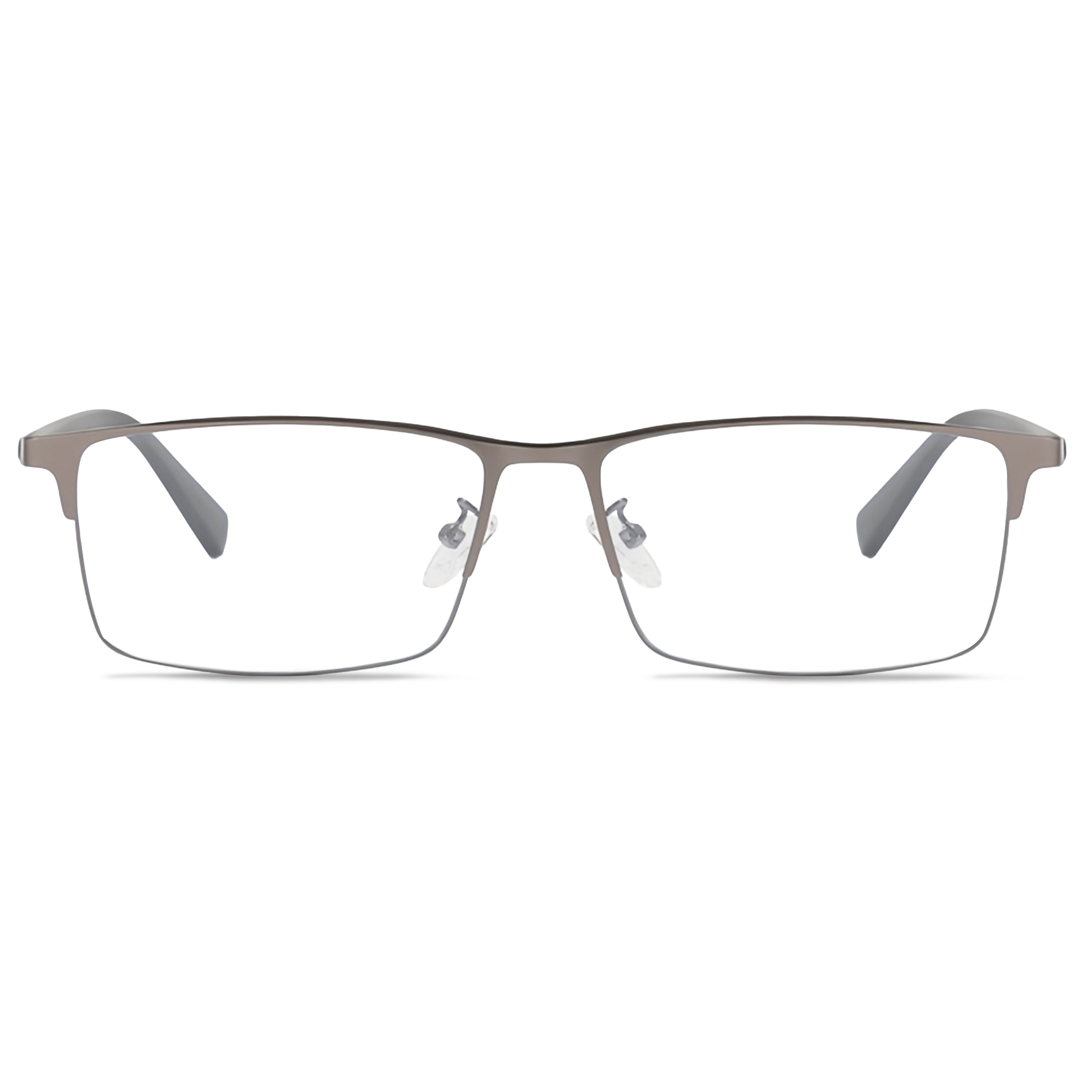 155mm Wide Frame Rectangle Eyeglasses for Men with Big Head #frame-color_grey
