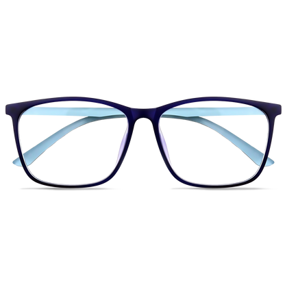 155mm Wide Frame Square Eyeglasses for Reading & Working 