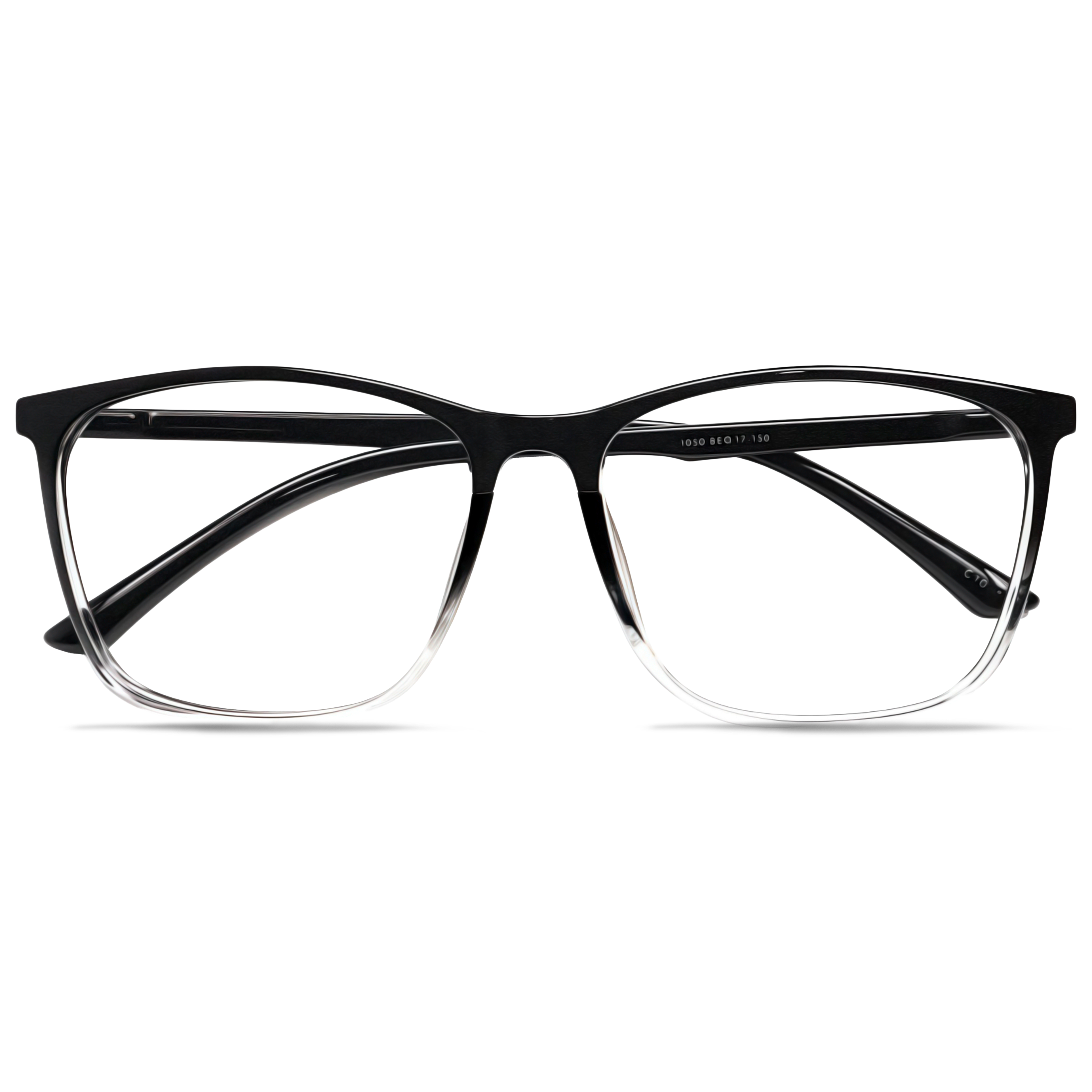 155mm Wide Frame Square Eyeglasses for Reading & Working 