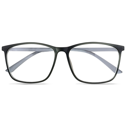 155mm Wide Frame Square Eyeglasses for Reading & Working 