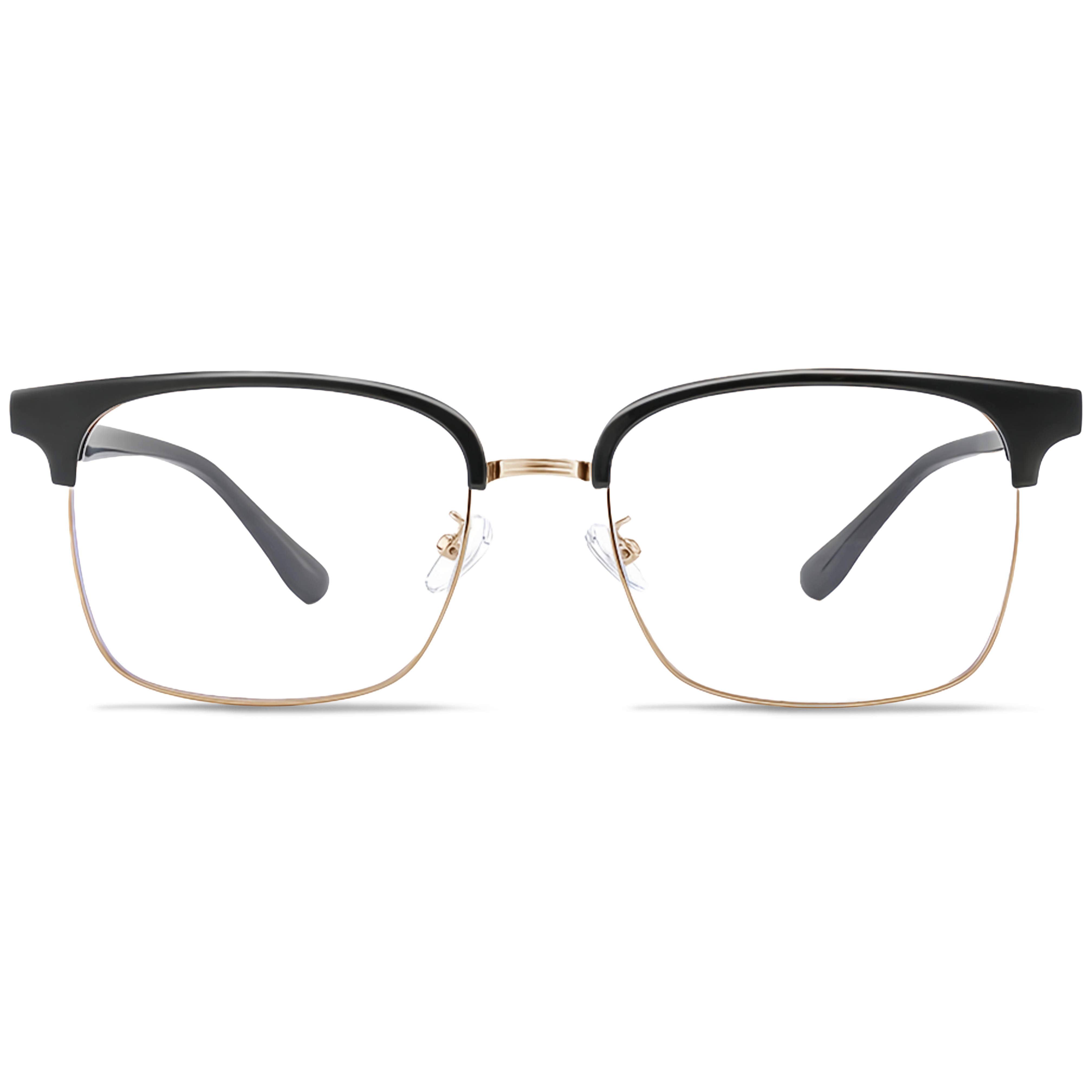 157mm Wide Frame Browline Eyeglasses for Men with Big Head #frame-color_gold