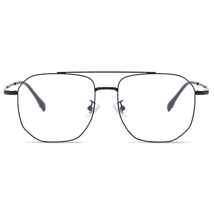 153mm Wide Gold Frame Glasses for Men 